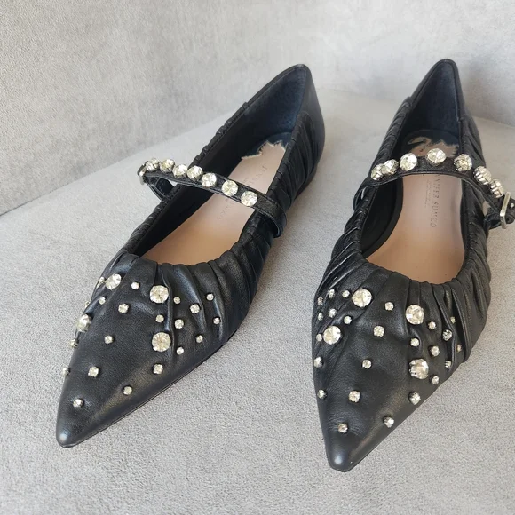 Antonio Melani Jennifer Sumko flats 8 black leather LyssaLou Mary Jane new $130 - Picture 9 of 14